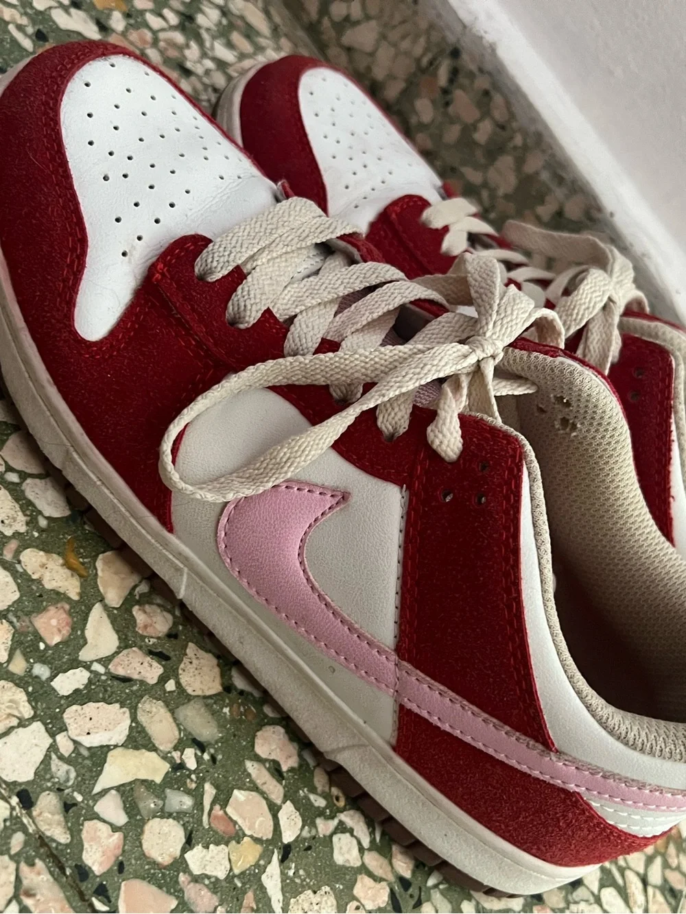 Nike Women’s Red, Pink & White Low-Top Sneakers